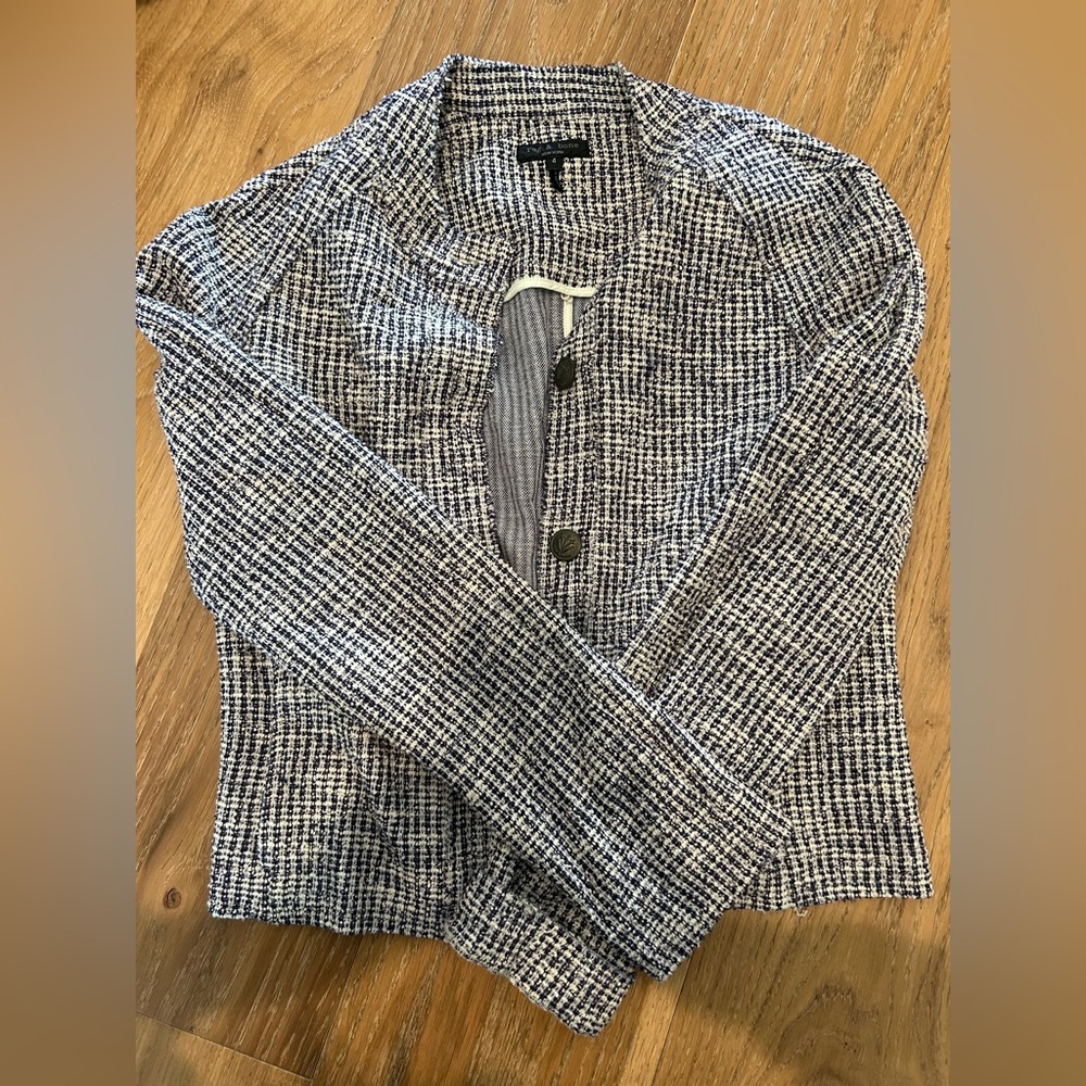 Rag & Bone Navy and White Tweed Jacket
